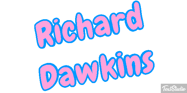 Richard Dawkins Text effect
