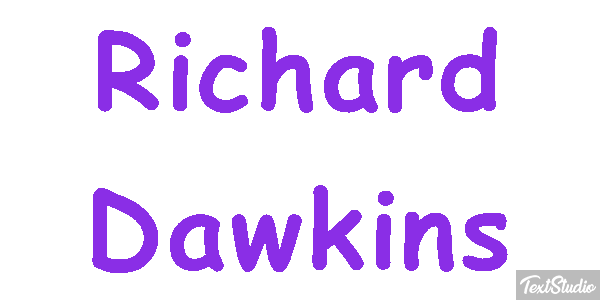 Richard Dawkins Text effect