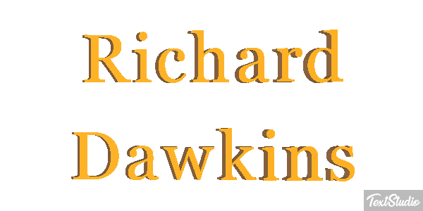 Richard Dawkins Text effect