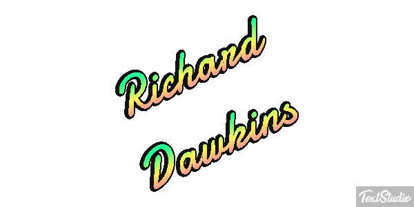 Richard Dawkins Text effect