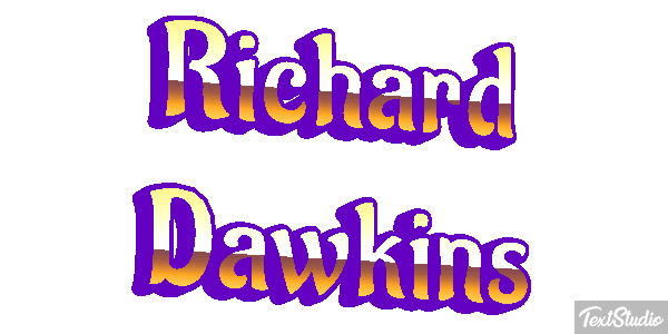 Richard Dawkins Text effect