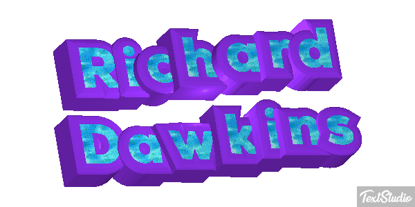 Richard Dawkins Text effect