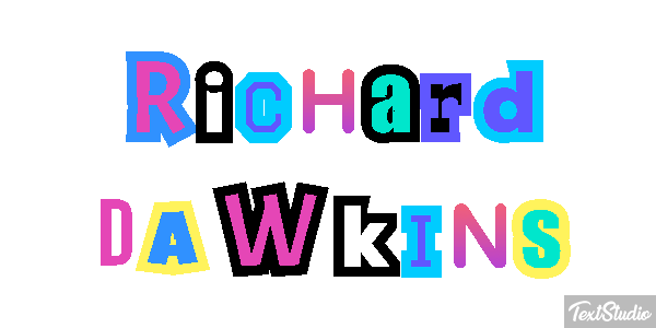 Richard Dawkins Text effect