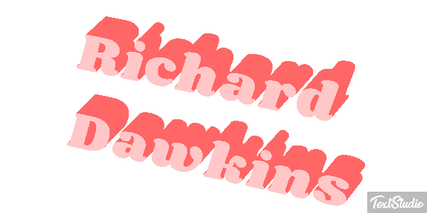 Richard Dawkins Text effect