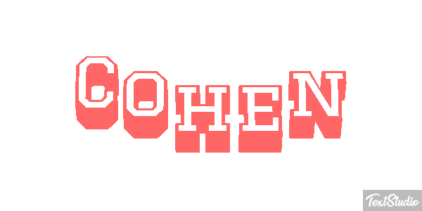 Cohen Text effect