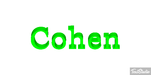 Cohen Text effect