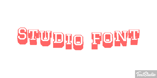 Studio Font Tekst effect