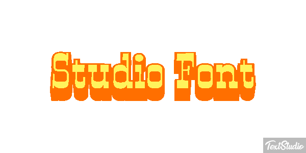 Studio Font Tekst effect