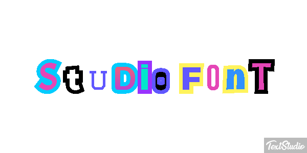Studio Font Tekst effect