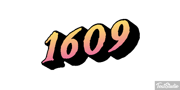 1609 Tekst effect