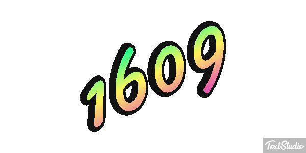 1609 Tekst effect