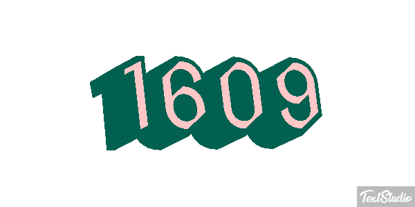 1609 Tekst effect