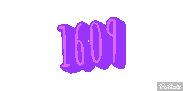 1609 Tekst effect