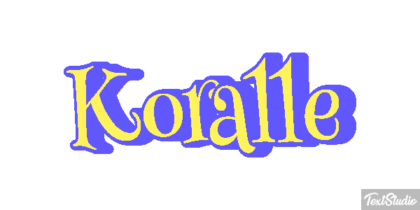 Koralle Texteffekt