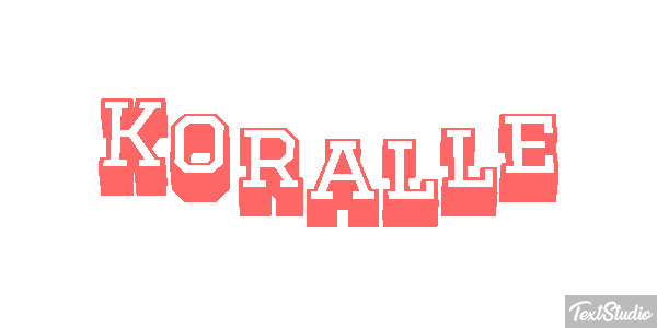 Koralle Texteffekt