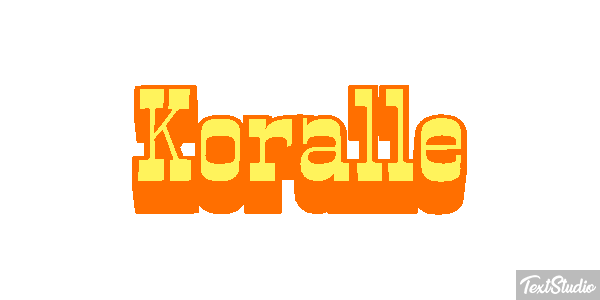 Koralle Texteffekt
