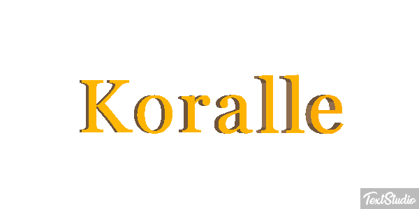 Koralle Texteffekt