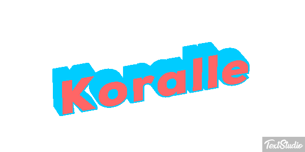 Koralle Texteffekt