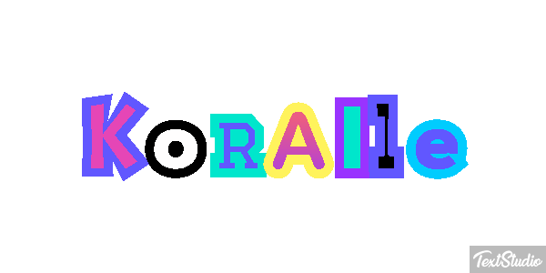 Koralle Texteffekt