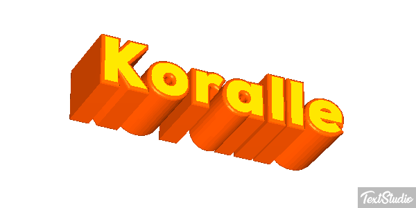 Koralle Texteffekt