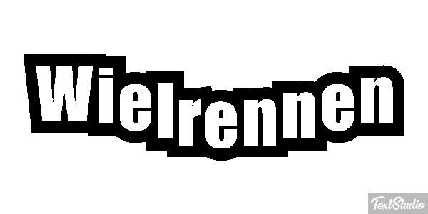 Wielrennen Tekst effect