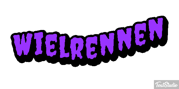 Wielrennen Tekst effect