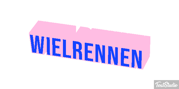 Wielrennen Tekst effect