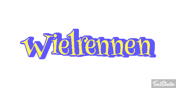Wielrennen Tekst effect