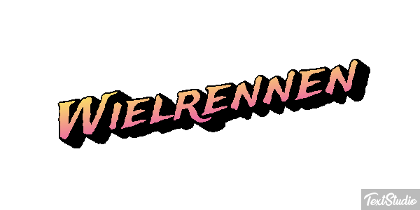 Wielrennen Tekst effect