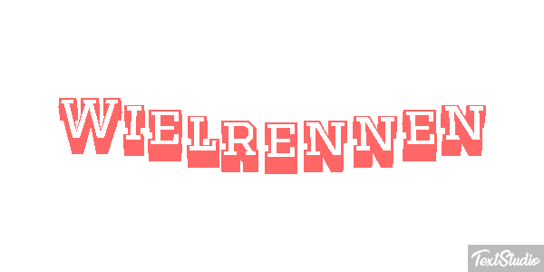 Wielrennen Tekst effect
