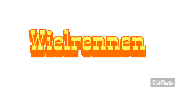 Wielrennen Tekst effect