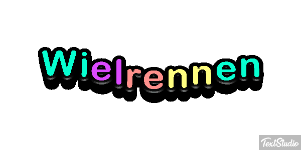 Wielrennen Tekst effect