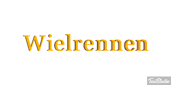 Wielrennen Tekst effect