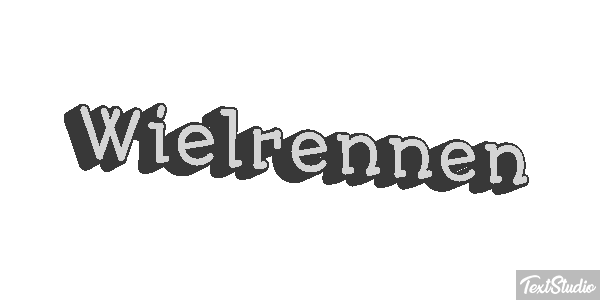 Wielrennen Tekst effect