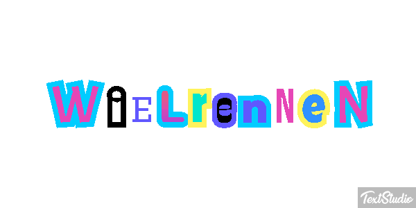 Wielrennen Tekst effect