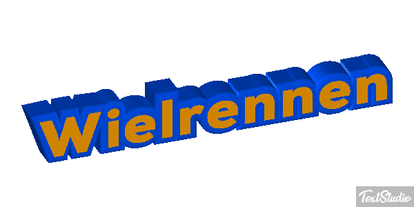 Wielrennen Tekst effect