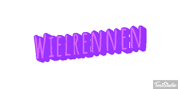 Wielrennen Tekst effect