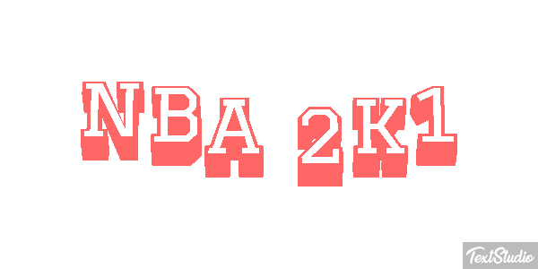 NBA 2K1 Effetto testo