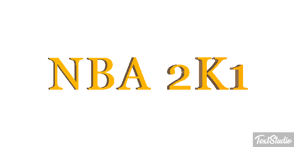 NBA 2K1 Effetto testo