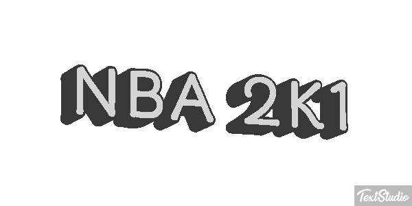 NBA 2K1 Effetto testo