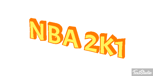 NBA 2K1 Effetto testo