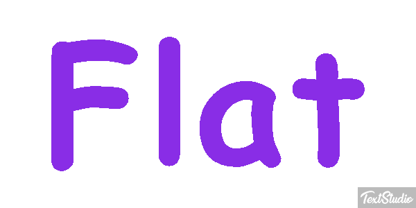 Flat Text effect