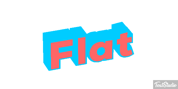 Flat Text effect