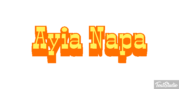 Ayia Napa Effetto testo