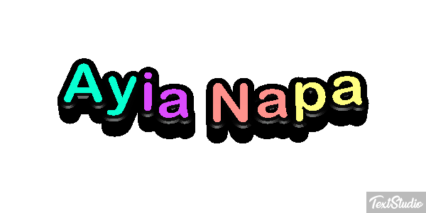Ayia Napa Effetto testo