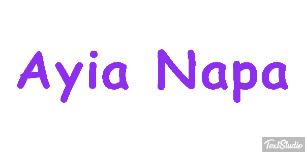 Ayia Napa Effetto testo