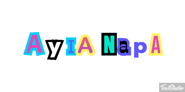 Ayia Napa Effetto testo