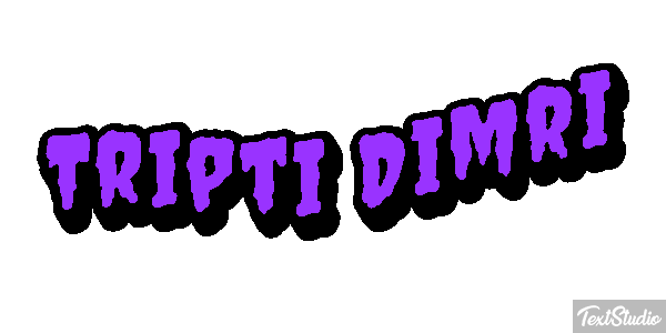 Tripti Dimri Text effect