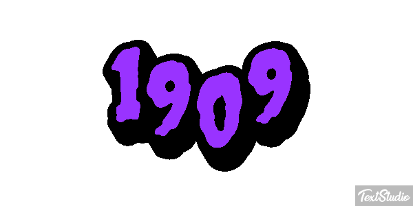 1909 Text effect