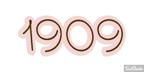 1909 Text effect